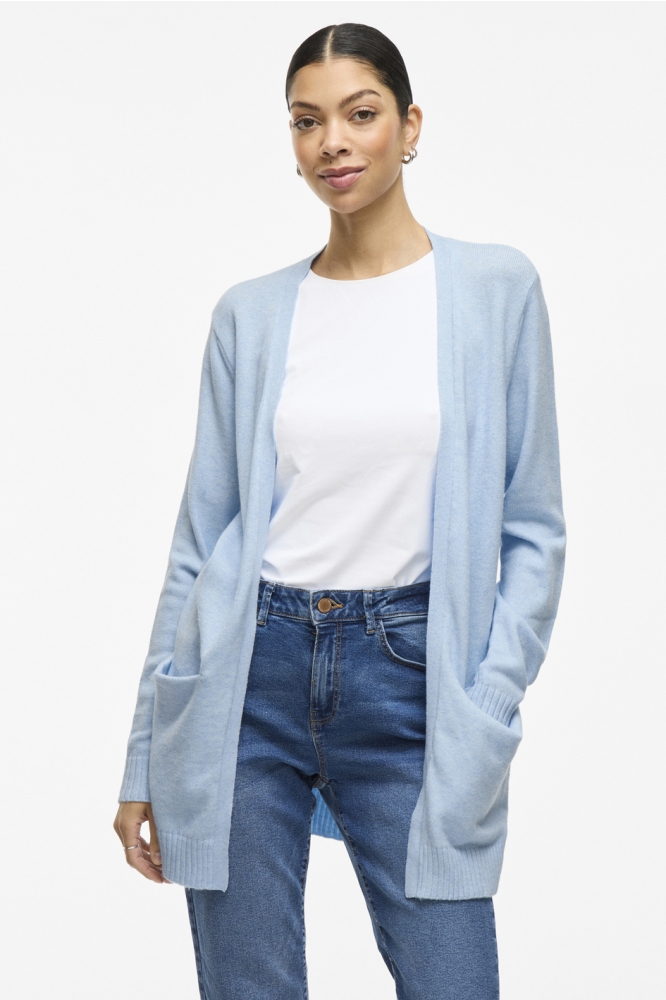 VIRIL OPEN L/S KNIT CARDIGAN - NOOS 14044041 Kentucky Blue/MELANGE